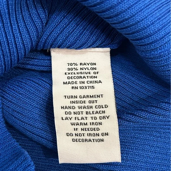 Nanette Lepore Royal Blue Top with Chain Accent - Picture 7 of 7